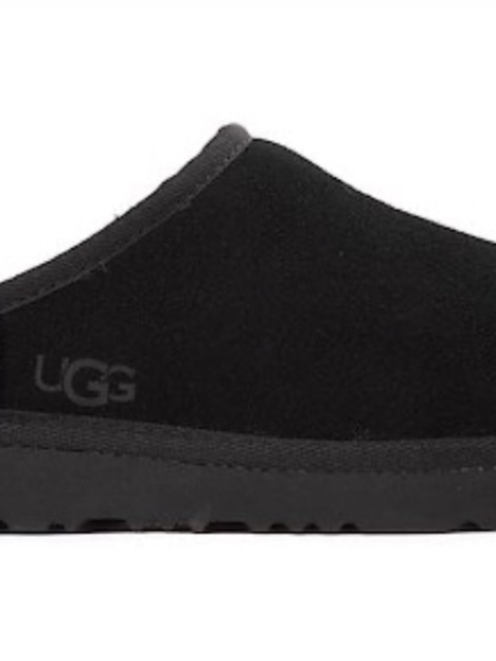 UGG Kids Black Slip-On Suede Slipper